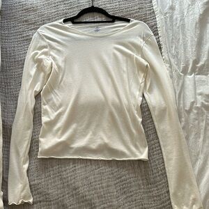 Brandy Melville long sleeve white tshirt